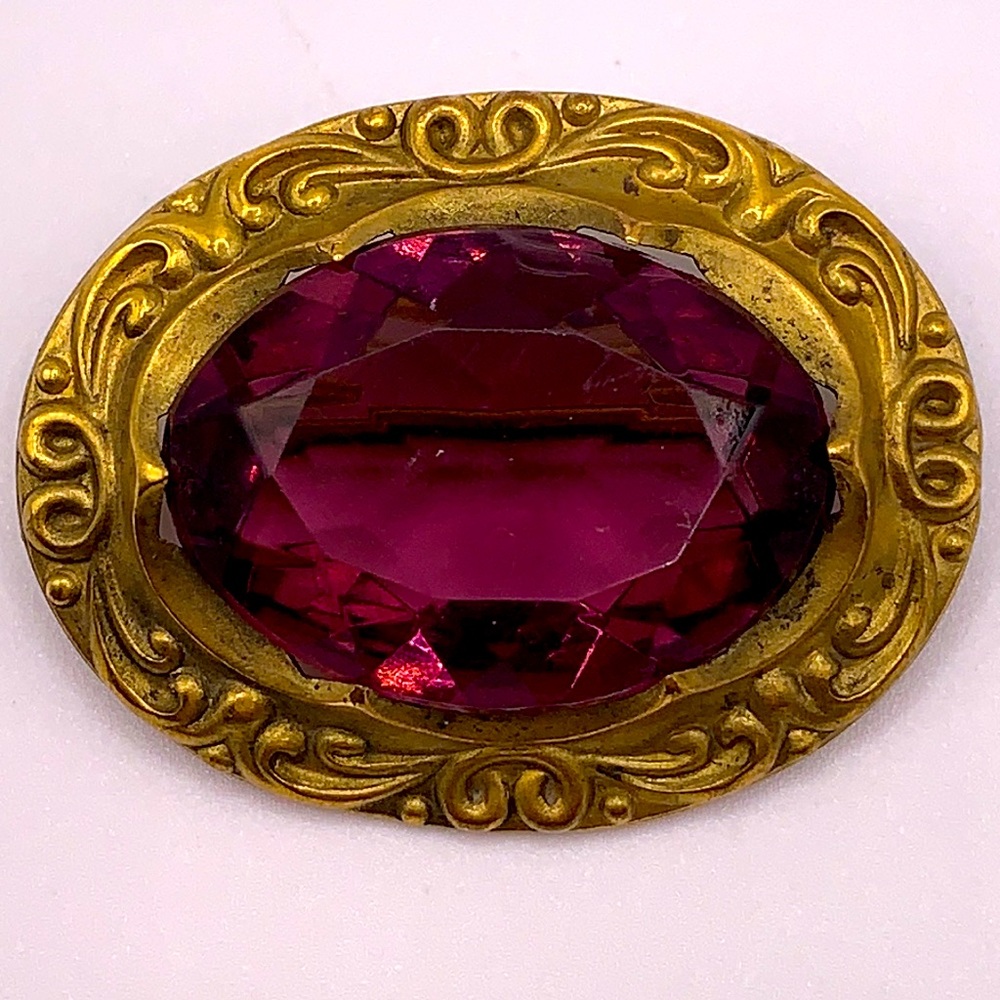 Victorian Purple Brooch